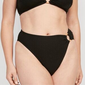 Old Navy Black Textured Swim Bottom